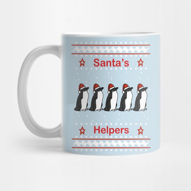 Santas Helpers Christmas Sweaters Penguins by ellenhenryart